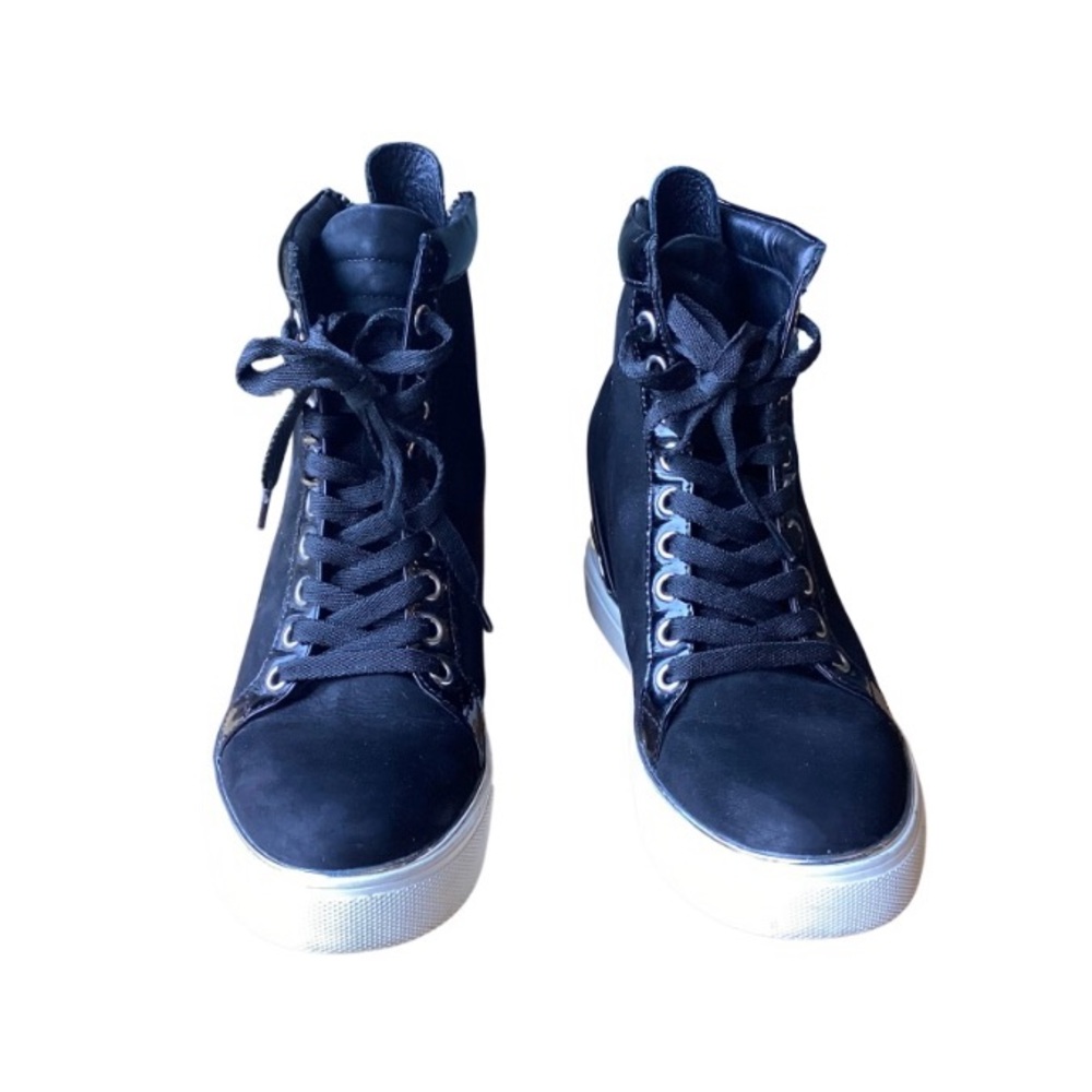 Wishbone Suede Leather Wedge Bootie Sneakers